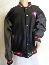 NHRA Drag Racing Reversible Leather Sleeved Jacket, Size Large (#3075/2) - $198.99