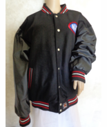 NHRA Drag Racing Reversible Leather Sleeved Jacket, Size Large (#3075/2) - $198.99