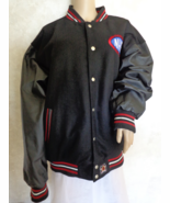 NHRA Drag Racing Reversible Leather Sleeved Jacket, Size Large (#3075/2) - £158.86 GBP