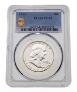 1952 50C Franklin Half Dollar Graded by PCGS as PR64 Proof - €210,49 EUR