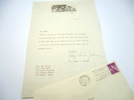 Lady Bird Johnson&#39;s Celebration Letter Of John F. Kennedy&#39;s Presidential Win - £5,534.31 GBP