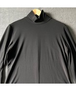 Norma Kamali Turtleneck Black Stretch Knit Neck Zip Long Sleeve-Women&#39;s ... - $66.59 CAD