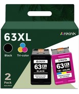  Ink Cartridge Replacement for HP Ink 63 63XL Black and Color Comb - £56.94 GBP