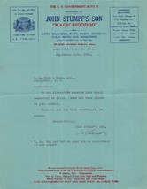 GRETNA LOUISIANA~JOHN STUMPFS SON MAGIC HOODOO-KILLS ANTS ROACHS~1929 LE... - £8.45 GBP