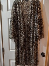 Kendall And Kylie Leopard Print Women Duster Robe Cover Up Size Medium - $24.99