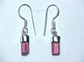 Pink Tourmaline Earrings, Rubellite Tourmaline 925 Silver Earrings, Pink Tourmal - £67.39 GBP