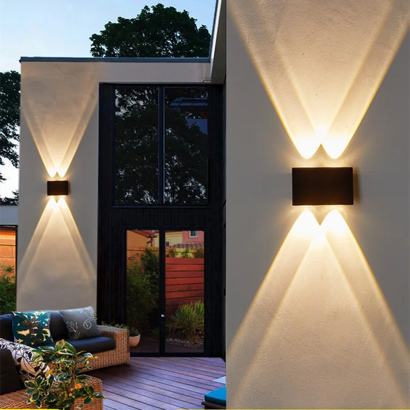 Solar Wall Light Outdoor Wall Washer Villa Garden Light Balcony Garden Wall Ligh - £107.29 GBP