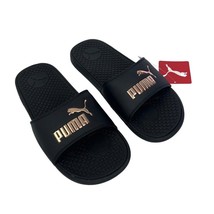 Puma Women’s Cool Cat Sandals Size 10 Black Rose Gold Slipper - $28.42