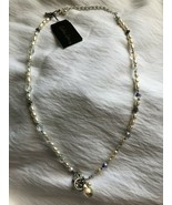 Cookie Lee Silver Colored Necklace Pearl and Crystal Beads NWT - $12.00