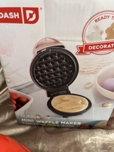 Mini Dash Pink BUNNY rabbit Shaped Waffle Maker 4inch New In Box Easter ... - £21.59 GBP