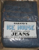 NIP Womens 34M Haband&#39;s Ice House Flannel Lined Blue Jeans Denim Warm Wi... - £14.79 GBP