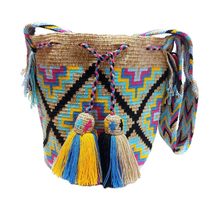 Handmade Wayuu Crochet Tote Bag, Woven Mochila, Colombian Tribal Bag, Be... - $1,735.38 MXN