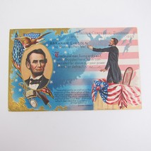 Lincoln Centennial Souvenir Postcard Antique 1909 Multicolor Embossed with Stamp - £7.98 GBP