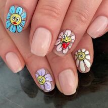 RIICFDD Summer Press On Nails Short Square Nude Pink Flower 24Pcs - €2,02 EUR RIICFDD Summer Press On Nails Short Square Nude Pink Flower 24Pcs - €2,02 EUR