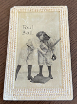 Vintage Postcard 1910&#39;s Foul Ball Lovers Couple Baseball Bat Romance Bor... - $18.54