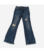 Risen Jeans Sz 29/9 Flare Leg Frayed Hem Excellent Condition - $430.71 MXN