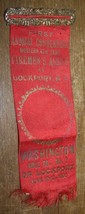 1900 Antique Washington Hose Lockport Ny Fireman Parade Ribbon Brockport - £19.60 GBP