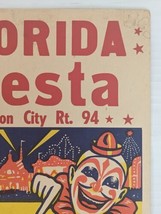 Vintage Original Florida Fiesta Recreation City Miracle Amusements Poster image 2