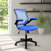 Mesh Task Office Chair with Flip Up Arms, Blue - $151.87