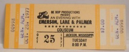 EMERSON, LAKE &amp; PALMER - VINTAGE ORIGINAL 1977 UNUSED WHOLE CONCERT TICKET - £13.91 GBP