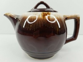 McCoy Brown Drip Glaze Teapot Covered Lid Vintage Ceramic Pottery 140 USA Made  - £31.05 GBP