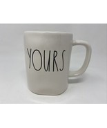 Rae Dunn Artisan Collection by Magenta Large White Mug &quot;Yours&quot; 16oz Vale... - £10.19 GBP