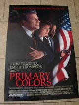 PRIMARY COLORS - MOVIE POSTER WITH JOHN TRAVOLTA &amp; EMMA THOMPSON - $5.53 CAD