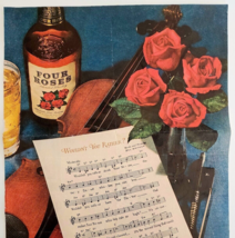 1950 Four Roses Whiskey Advertisement Sheet Music Theme Bill Whitman 13 ... - £23.59 GBP
