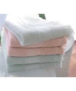 Yves Delorme Originel Aqua Bath Sheet Towel Fringed Cotton Glacier 36&quot;x5... - $60.00