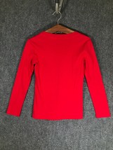 2 A Tee T Shirt Small Womens Red Long Sleeve Size S Regular Fit Top Cute Casual - £9.38 GBP