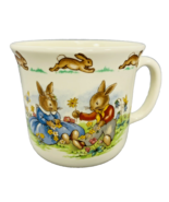 Royal Doulton Bunnykins Cup Child&#39;s Mug Easter Bunny Flowers Bone China ... - £12.62 GBP