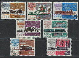 RUSSIA USSR CCCP 1965 Very Fine Used Hinged Stamps Scott # 3098-3104 - $1.87