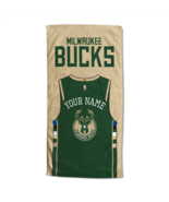 Milwaukee Bucks OFFICIAL NBA Jersey Personalized Beach Towel  - $915.35 MXN