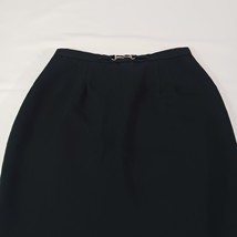 Vintage Michele Petite Women's Black Rear Zipper & Slit Pull-On Skirt Waist 30" image 8