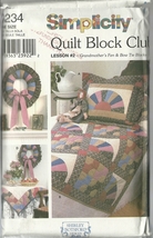 Simplicity sewing pattern 9234 home decorating quilt block club fan bow tie uc  1  thumb200
