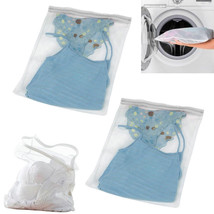 2 x Mesh Delicate Laundry Bag 16&quot;x20&quot; Lingerie Socks Bra Underwear Wash ... - £16.47 GBP
