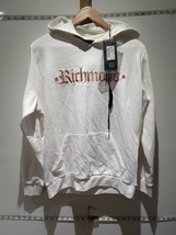 John Richmond White Gold Logo Men&#39;s Sweatshirt Hooded Size L - £113.94 GBP