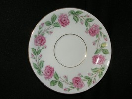 Vintage Noritake China Saucer Roselle Pattern Pink Roses Green Leaf 10-c - $276.49 MXN