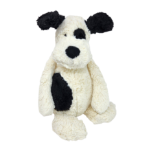 16&quot; Jellycat Bashful Baby Cream &amp; Black Puppy Dog Stuffed Animal Plush Toy Soft - £29.61 GBP