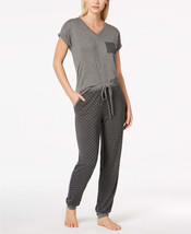 Alfani Womens Contrast Pocket Pajama 2 Piece Set Color Dark Gray Size XXXL - £30.53 GBP