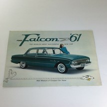 Vintage 1961 Ford Falcon Compact Car 2-Door Sedan 85-HP Car Catalog Broc... - $14.21