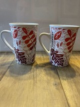 Starbucks Fall Leaves - Autumn - Colorful Leaf  11oz Coffee Mug Cups 2 Mugs - £12.99 GBP