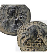 JESUS CHRIST/CONSTANTINE X. Large Byzantine Empire Follis Coin Constanti... - $1,731.97 MXN