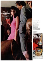 1969 Bali Hai Tropical Passion Fruit Champagne Vintage Print Ad Cocktail Party - £8.20 GBP