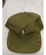 POLO RALPH LAUREN MEN&#39;S OLIVE GREEN ALL OVER LOGOS RL CAP HAT OSFA $49 B... - €25,88 EUR