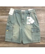 Refrain Womens Size 9 Luxe Denim Cargo Shorts 29&quot; Waist New with Tags - $14.87