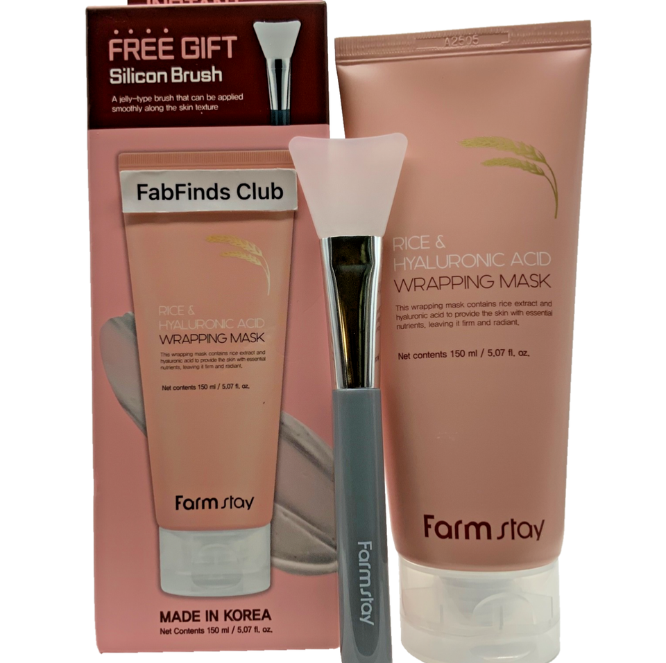 Korean Farm Stay Rice & Hyaluronic Acid Wrapping Mask Radiance Free Brush - $24.26 Korean Farm Stay Rice & Hyaluronic Acid Wrapping Mask Radiance Free Brush - $24.26