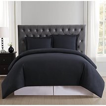 Truly Soft Everyday Duvet Cover and Shams Mini Set Black Full/Queen - £23.22 GBP