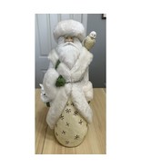 Midwest of Cannon Falls WHITE SANTA W/ OWL &amp; FOX 16&quot; Figurine Fur No Pin... - $39.60