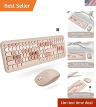 X9 Retro Typewriter Keyboard &amp; Mouse - Brown Wireless Set for Modern Wor... - $60.00